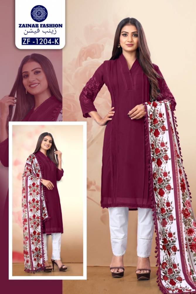 Zainab Aghanoor Ethnic Wear Wholesale Georgette Readymade Suits 